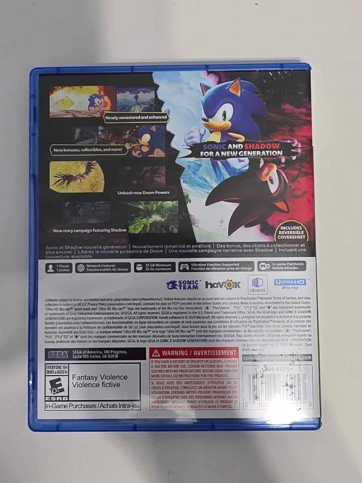 Sonic Shadow Generations Playstation 5 - photo 2