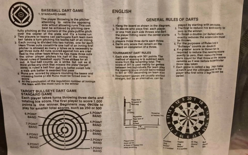 Two-side Dart Board, board only, GUC - photo 5