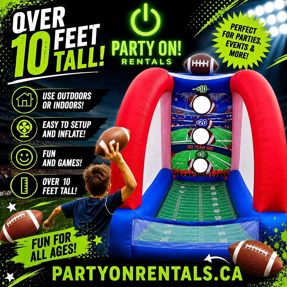 10' Inflatable Football Toss Game Rental