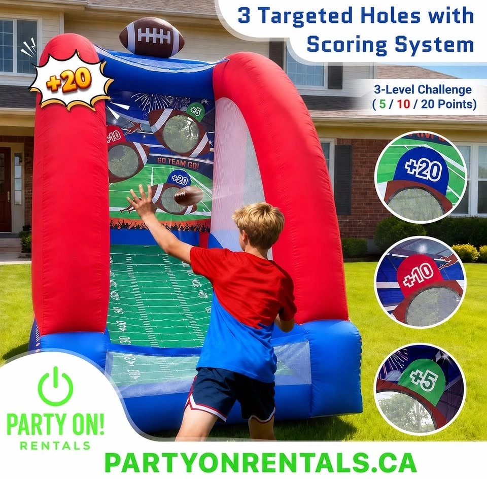 10' Inflatable Football Toss Game Rental - photo 2