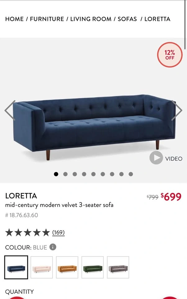 Beautiful New Structube Sofa - photo 3