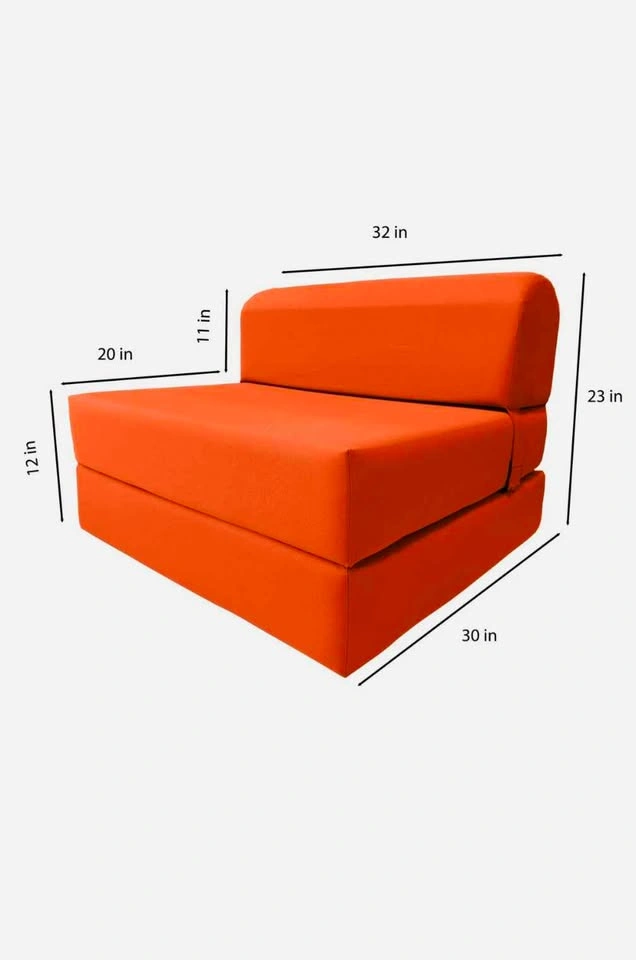 Like New - orange - folding sofa bed - photo 5