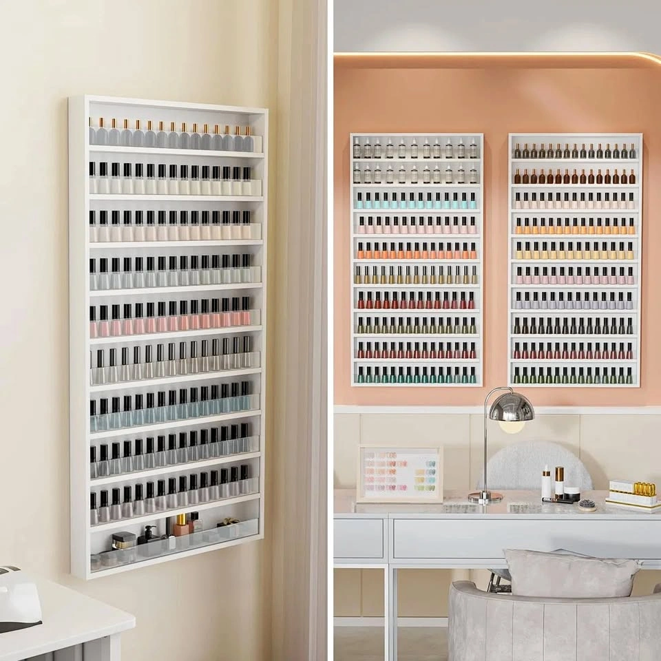 New 10 Layers Wall Mount Nail Polish Organizer Rack
