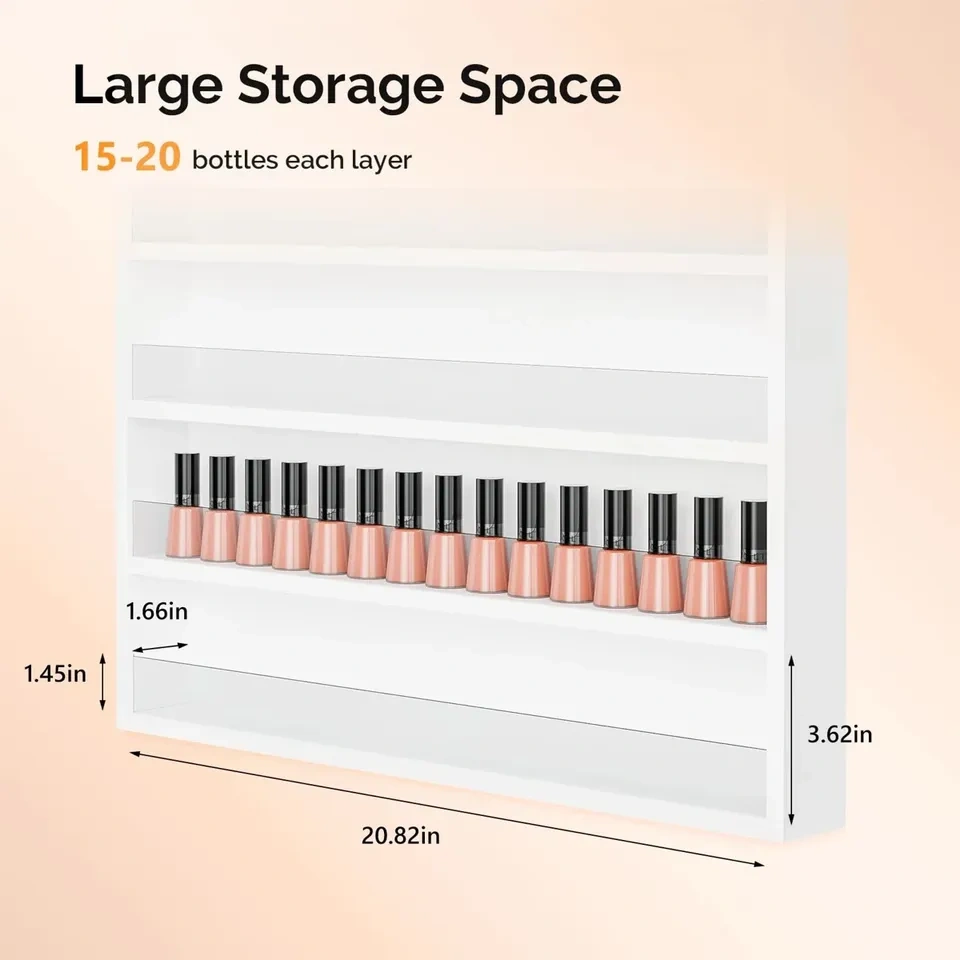 New 10 Layers Wall Mount Nail Polish Organizer Rack - photo 4