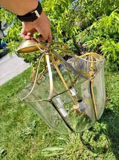 Beveled Glass Hanging Pendent Light