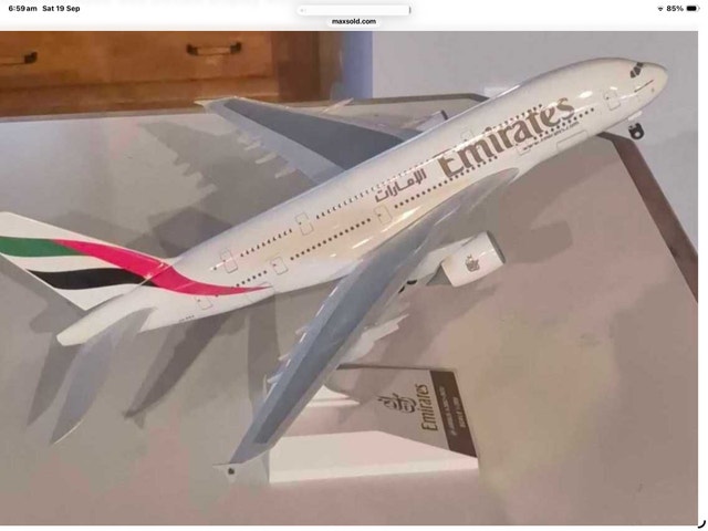 Emirates Airbus A380-800 Scale Model
