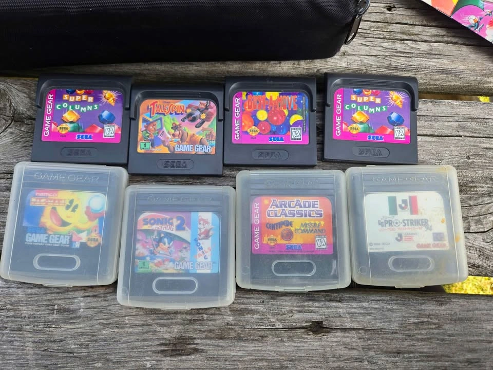 Sega Game Gear Handheld Console Bundle - Tested Working + 9 Game - photo 5