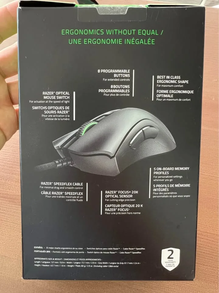 Razer Deathadder V2 Wired Gaming Mouse image indicator(6)