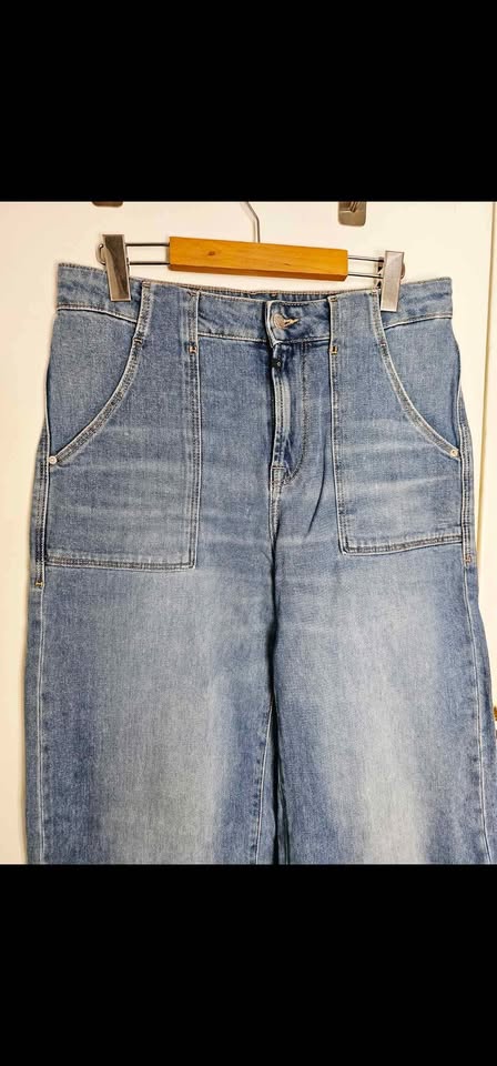 Sz 27 COJ Wide-Leg Light Wash Blue Denim Cup Of Joe Lulu Jeans - photo 4