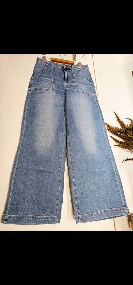 Sz 27 COJ Wide-Leg Light Wash Blue Denim Cup Of Joe Lulu Jeans - photo 5