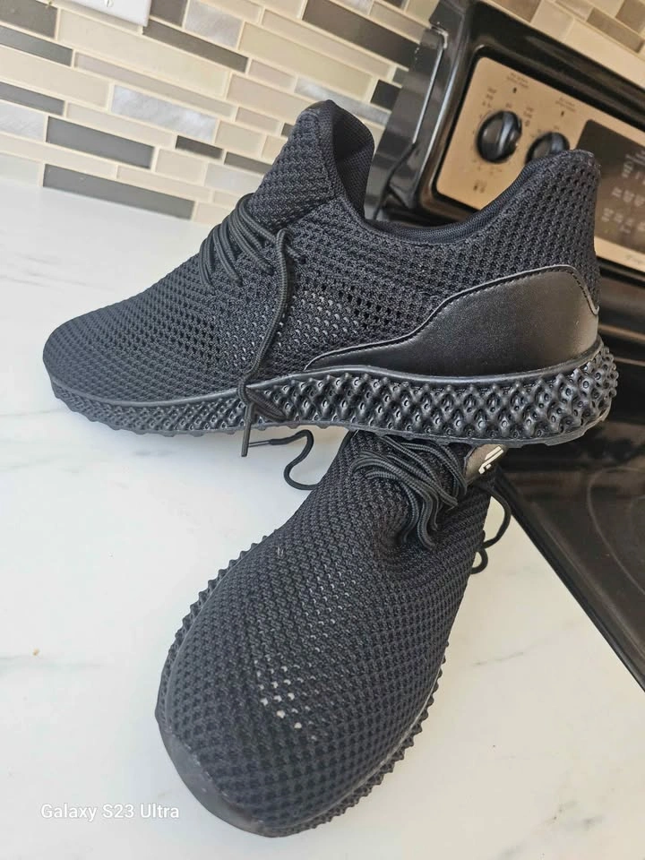 Black Mesh Sneakers Unique Soles - photo 3