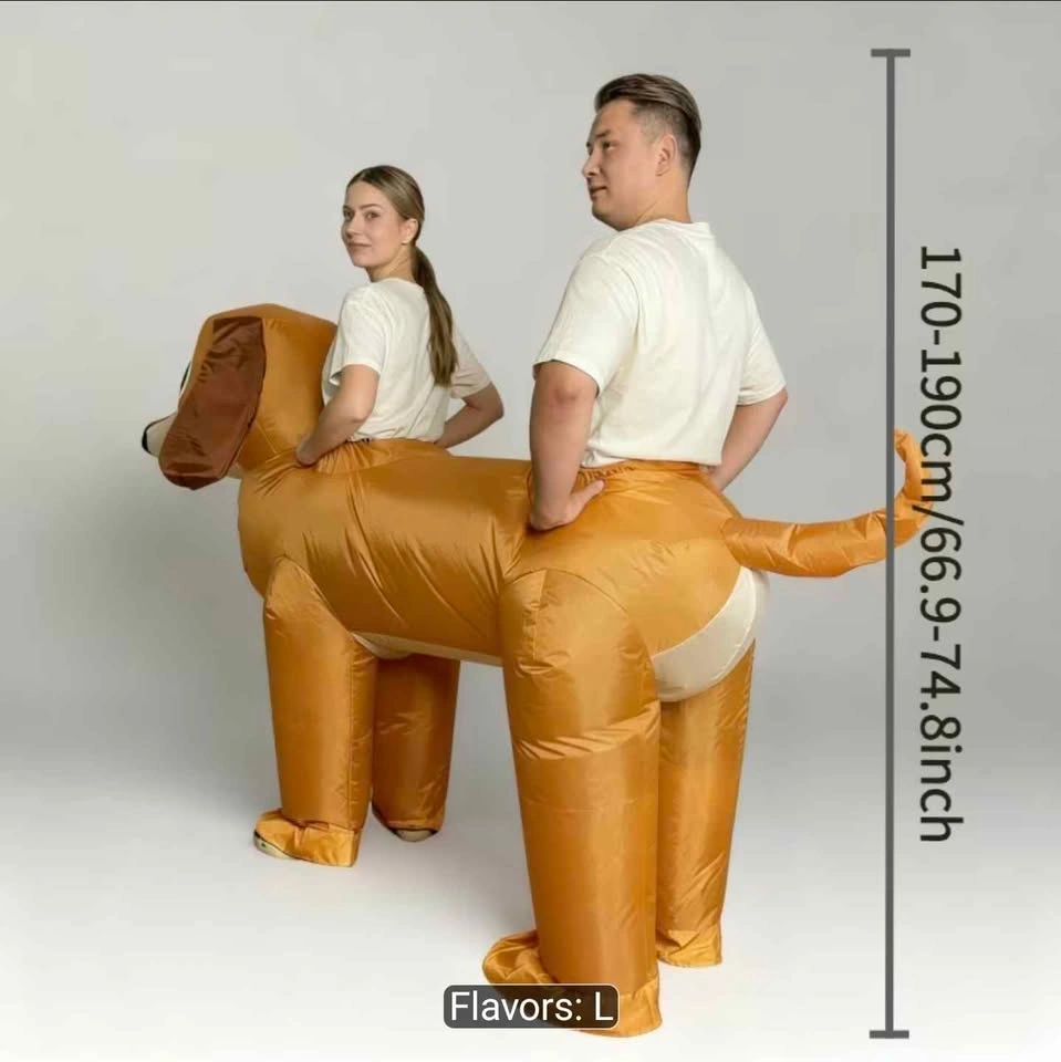 2-Person Inflatable Dachshund Costume for Adults - photo 2