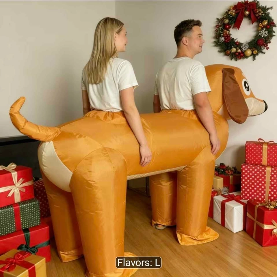 2-Person Inflatable Dachshund Costume for Adults - photo 3