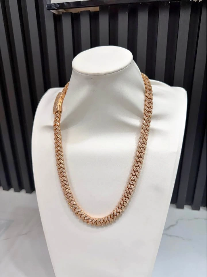 14kt iced out Cuban