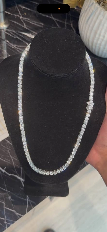 Lab diamond white gold Cuban - photo 2