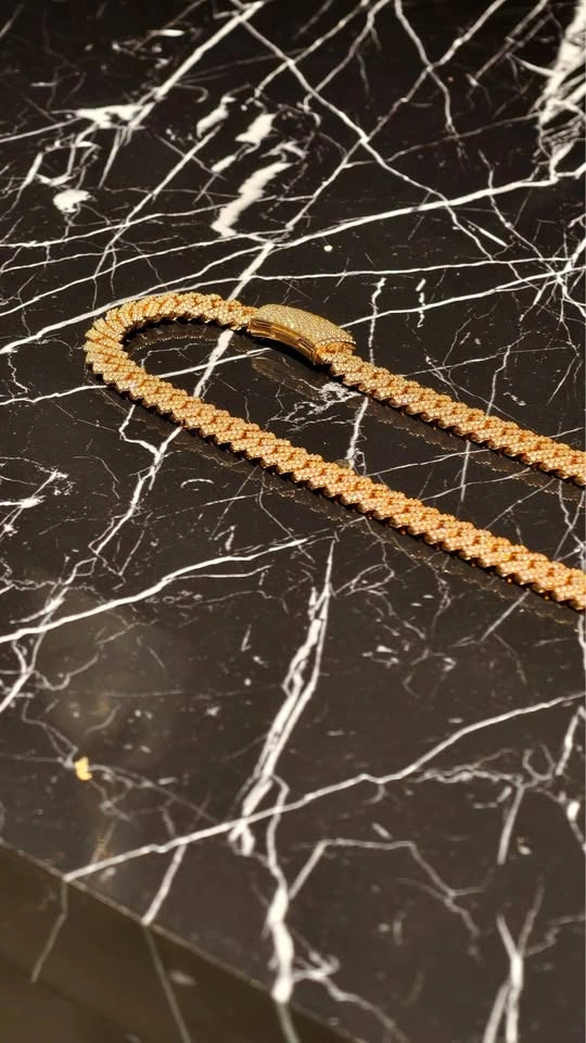 14kt gold natural diamond Cuban - photo 2