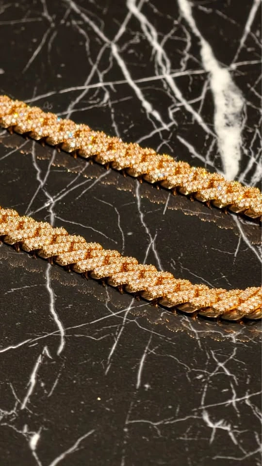 14kt gold natural diamond Cuban - photo 5