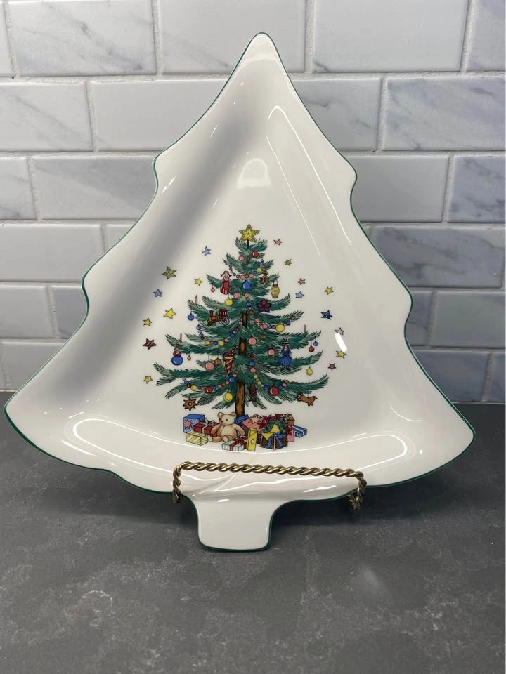Vintage Nikko Christmastime Tree Shaped Serving Dish - photo 2