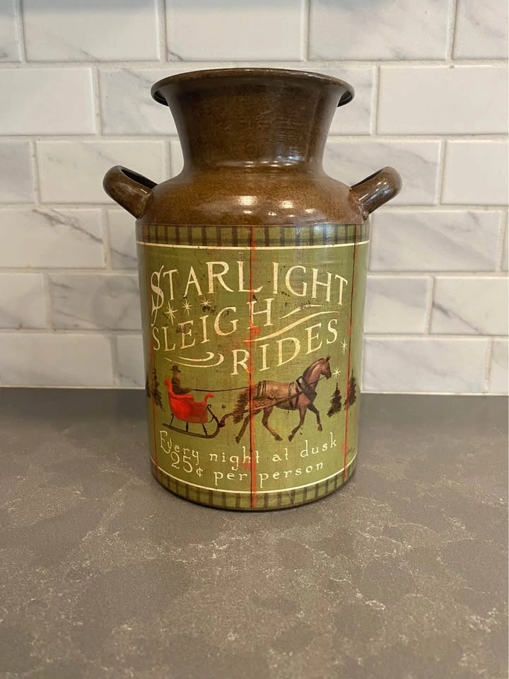 Starlight Sleigh Ride Decorative Tin Canister - photo 2