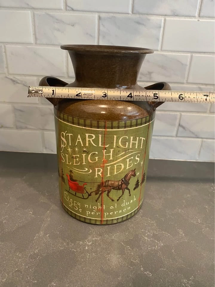 Starlight Sleigh Ride Decorative Tin Canister - photo 4