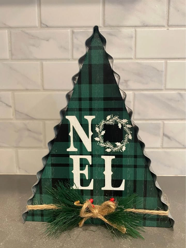 Buffalo Plaid Noel Tree Tabletop Decor - photo 2