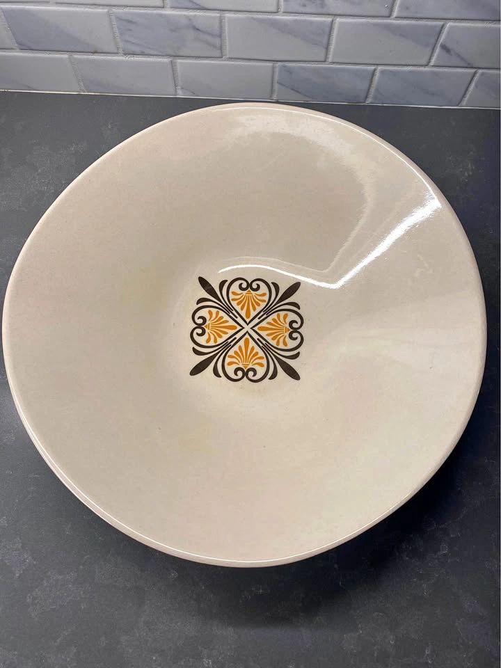 Vintage 1970s Large Serving Bowl - Bamboo Composite