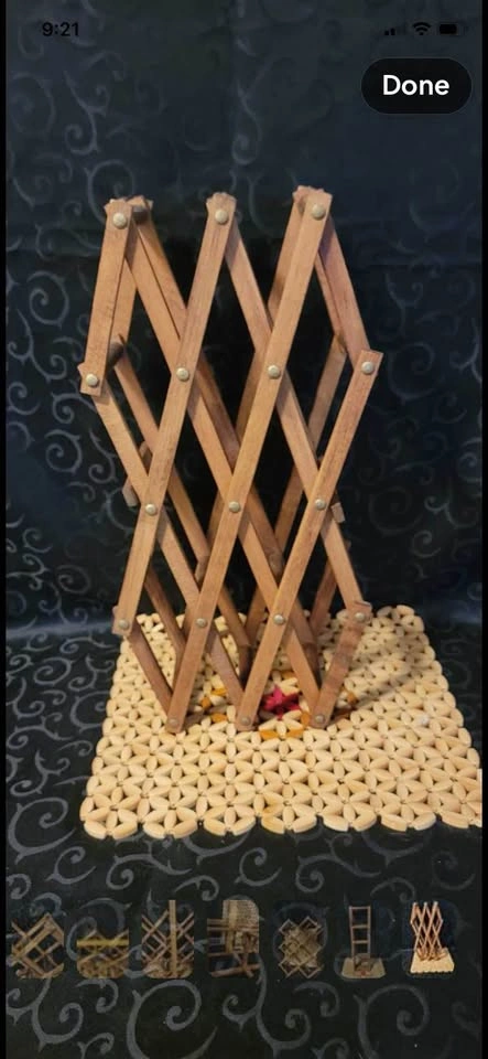 Vintage Collapsible Wooden Wine Rack - Made in Japan - photo 4