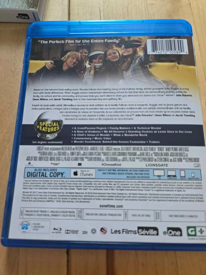 Wonder (2018 Blu-ray) - photo 3