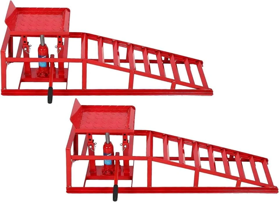 NEW-2 Pack Hydraulic Car Ramps - 5 TON - 11000 LBS