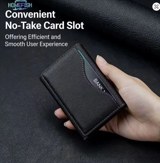 Magnetic PU Leather Trifold Card Holder for iPhone - photo 5