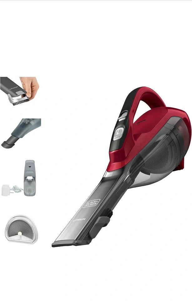 BLACK+DECKER Dustbuster Cordless Handheld Vacuum – Chili Red