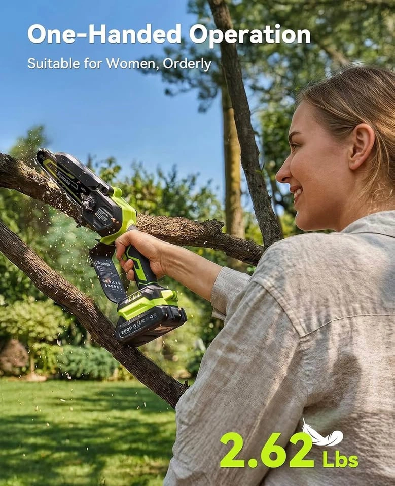 Supstable 6-Inch Cordless Mini Chainsaw – Brushless Motor - photo 4