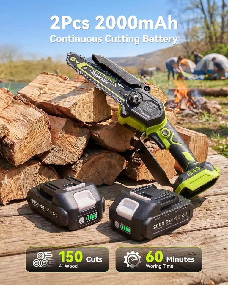 Supstable 6-Inch Cordless Mini Chainsaw – Brushless Motor - photo 5