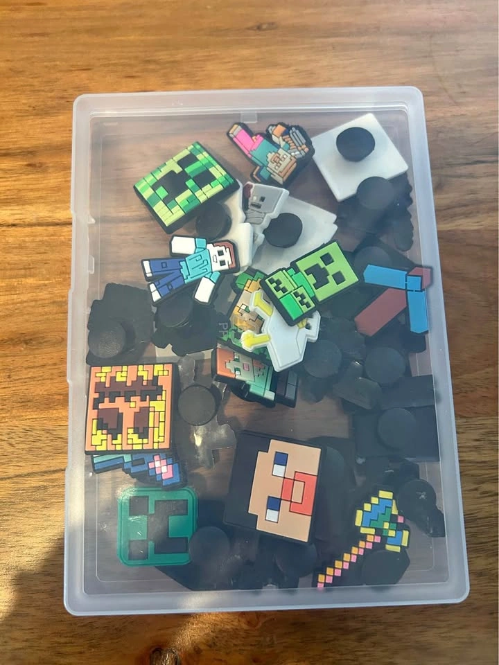 30-Piece Minecraft Style Pixel Shoe Charms