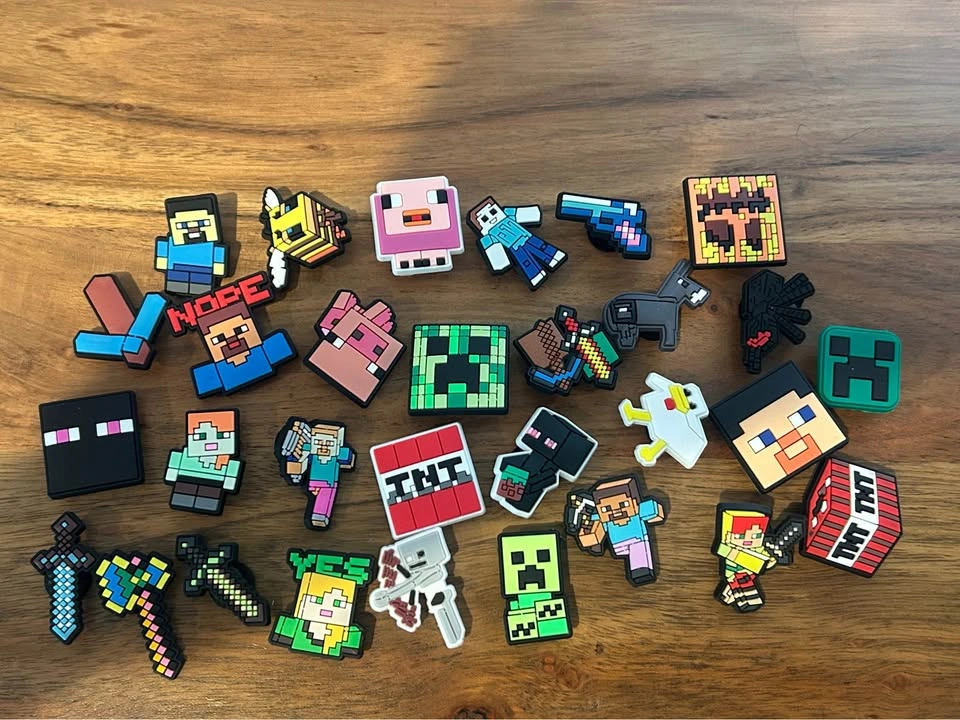 30-Piece Minecraft Style Pixel Shoe Charms - photo 2