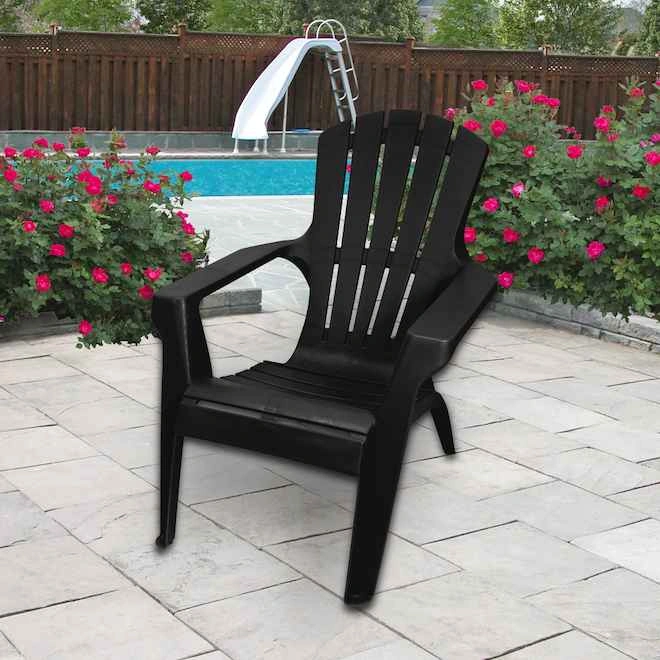 Two Gracious Living Adirondack Black Chairs - photo 2