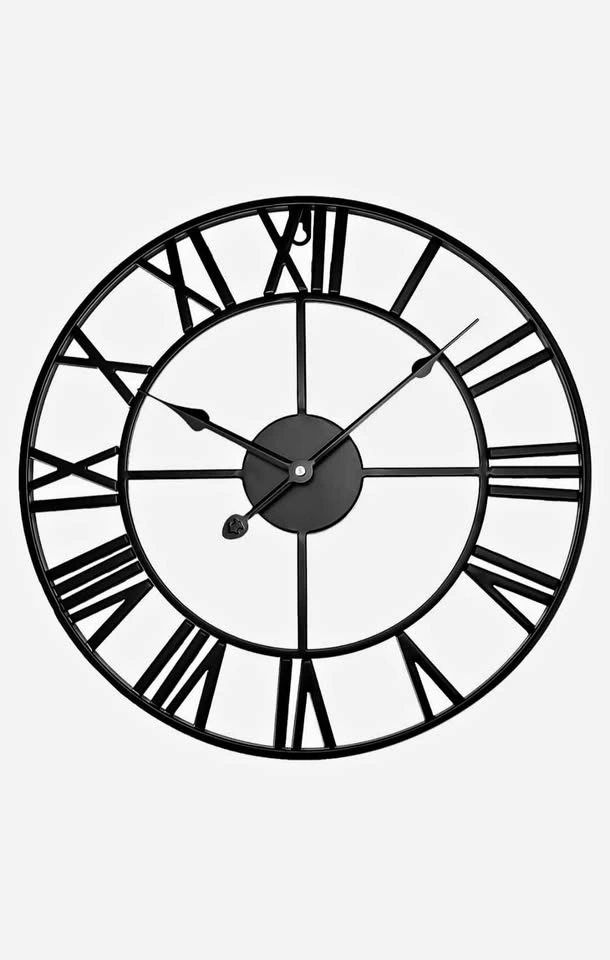 Metal Wall Clock(60cm Roman Numeral)