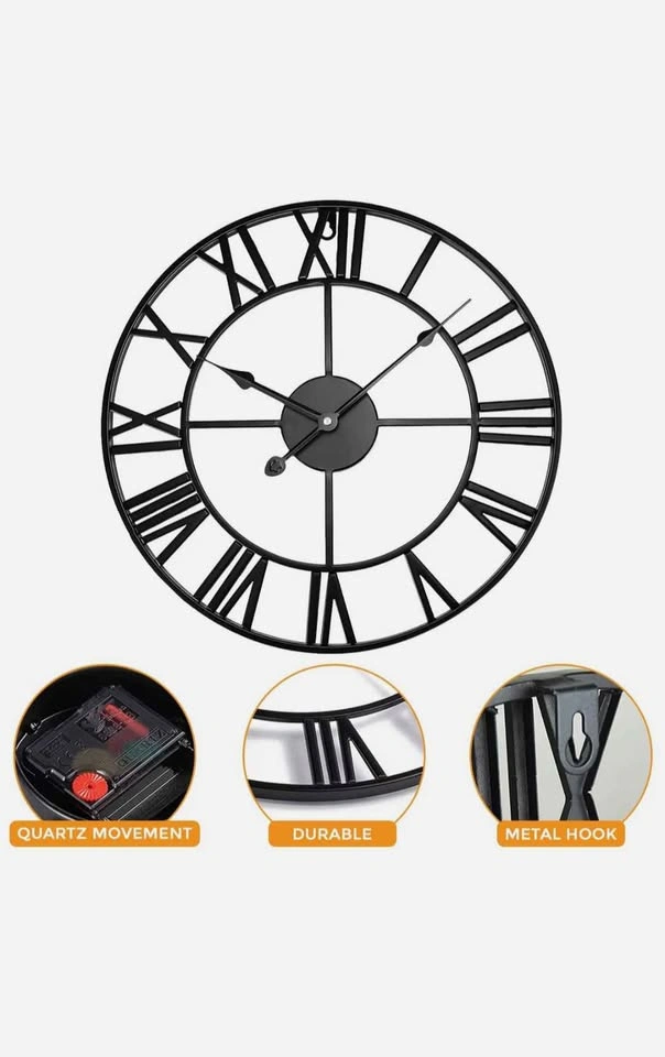 Metal Wall Clock(60cm Roman Numeral) - photo 2