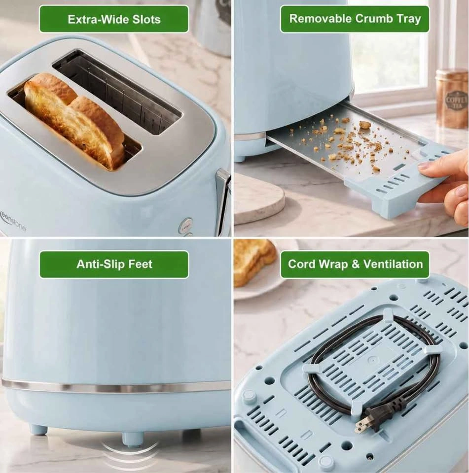 Keenstone 2-Slice Retro Toaster - photo 3