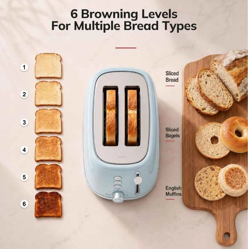 Keenstone 2-Slice Retro Toaster - photo 4