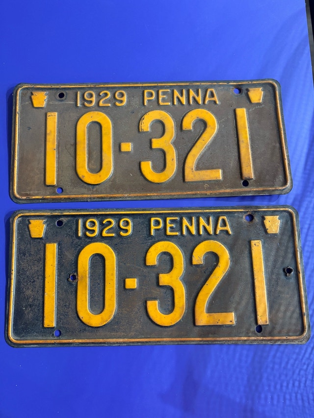 1929 Pennsylvania License Plates - photo 2
