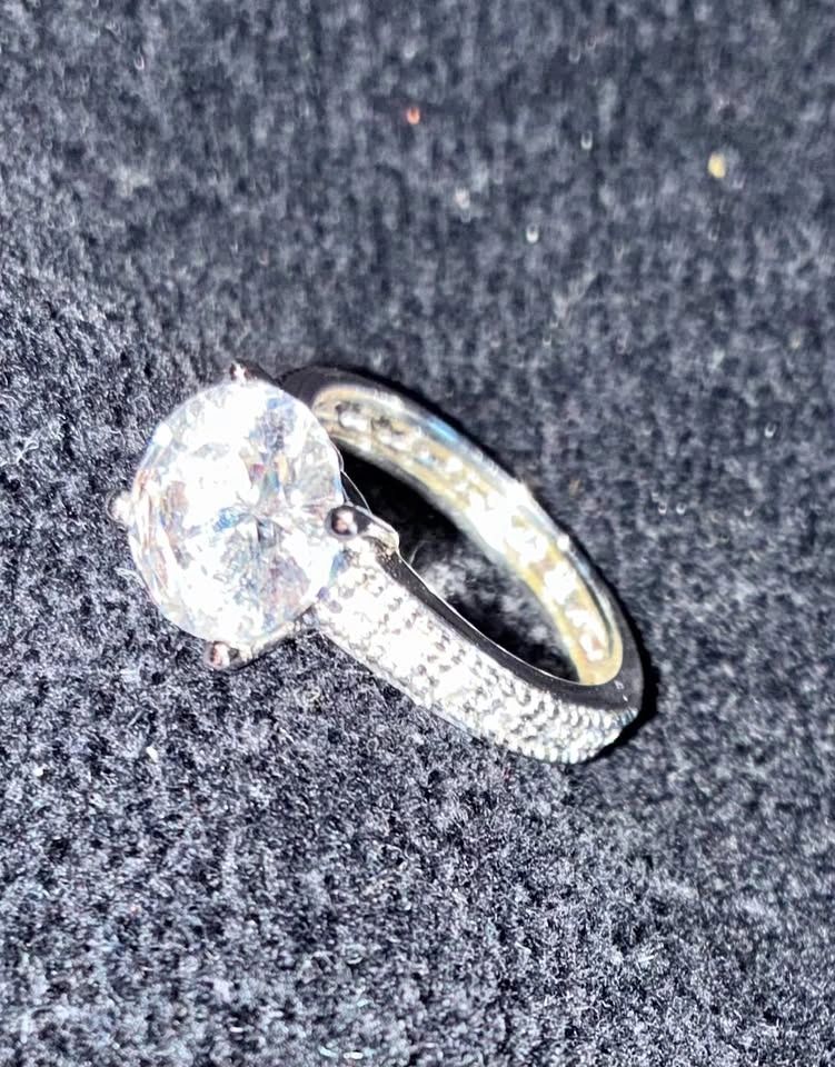 Sparkling Cubic Zirconia Costume Ring – Round Cut Pavé Band