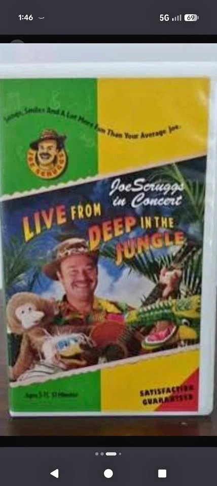 ISO Joe Scruggs - Live from Deep in the Jungle VHS Tape