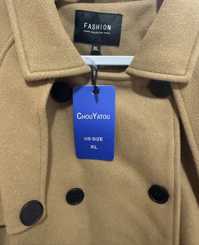 Nwt Womens ChouYatou Camel Colored Long Belted Wool Coat XL - photo 3