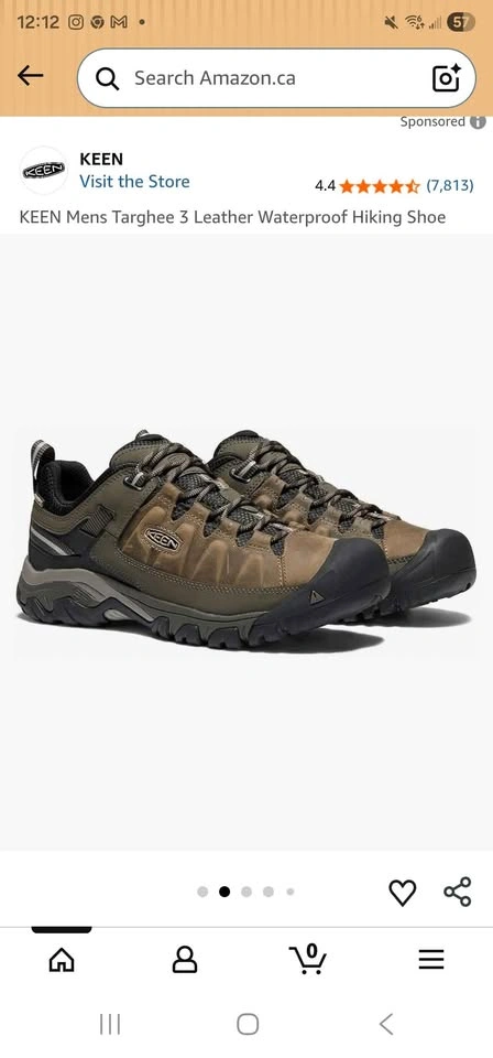 KEEN Targhee 3 Waterproof Wide Fit Men's US 9.5 Hiking Shoes - photo 2