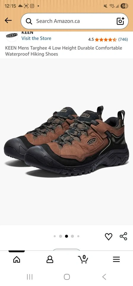 KEEN Targhee IV WP Hiking Shoes US 9.5 Wide Bison/Black - photo 2
