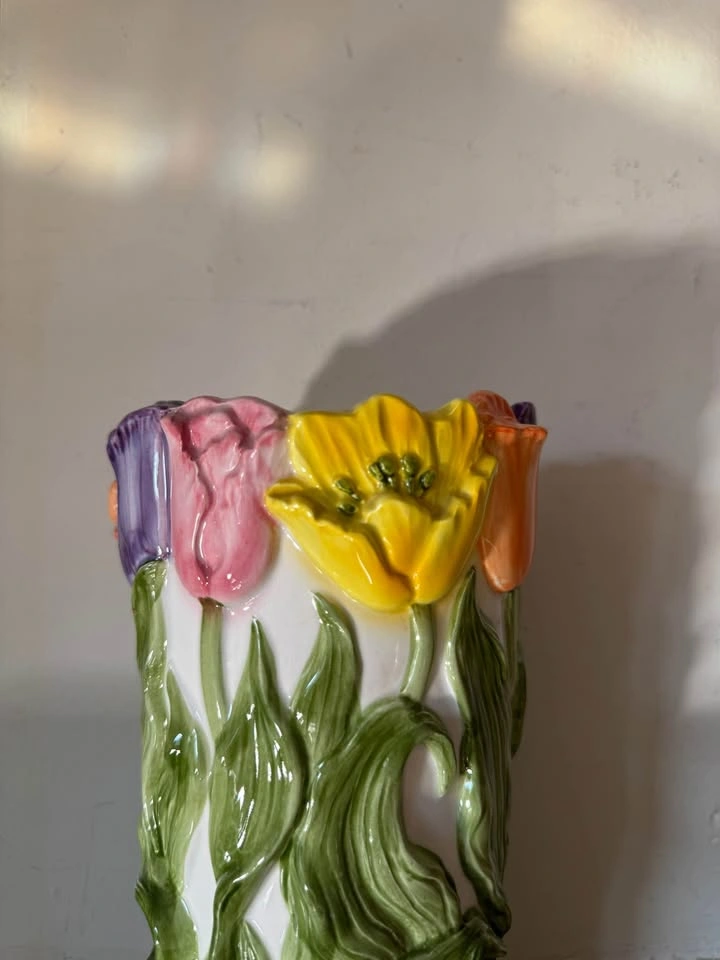 Vintage 1987 Cheryl Johnson Ebeling & Reuss Tulip Floral Vase - photo 2