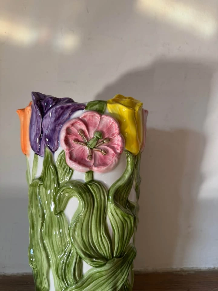 Vintage 1987 Cheryl Johnson Ebeling & Reuss Tulip Floral Vase - photo 3