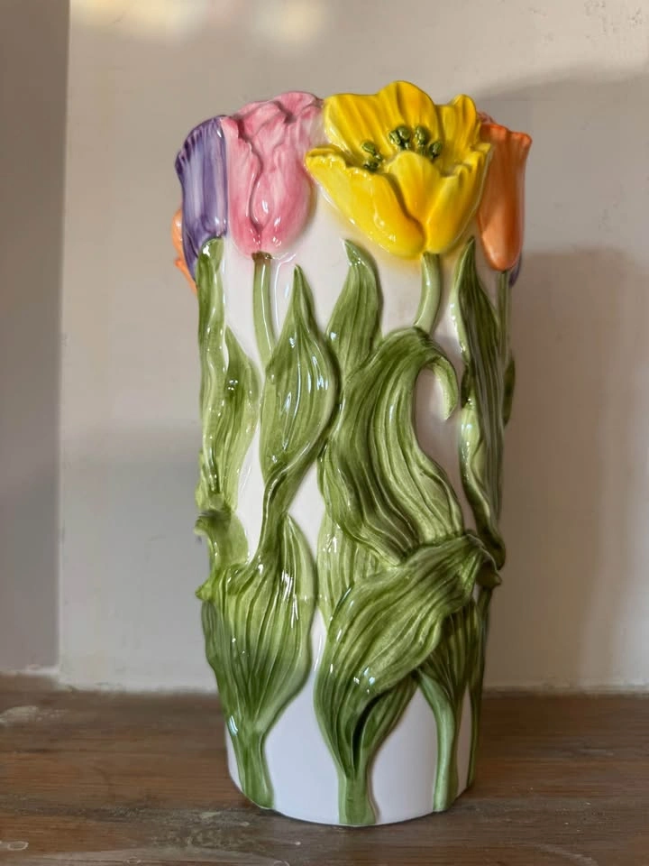 Vintage 1987 Cheryl Johnson Ebeling & Reuss Tulip Floral Vase - photo 5
