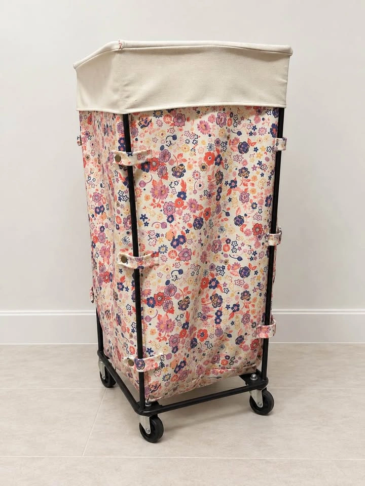FLORAL ROLLING LAUNDRY BASKET - photo 2
